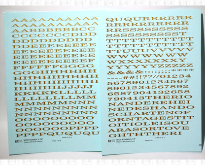 Wide Roman Letter Number Alphabet