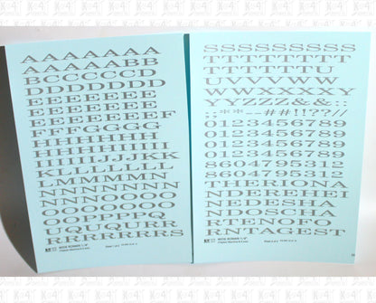 Wide Roman Letter Number Alphabet