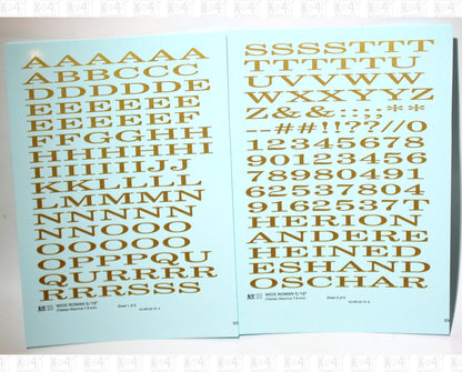 Wide Roman Letter Number Alphabet