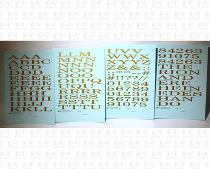 Wide Roman Letter Number Alphabet