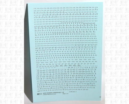 Lowercase Wide Roman Letter Number Alphabet