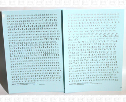 Lowercase Wide Roman Letter Number Alphabet