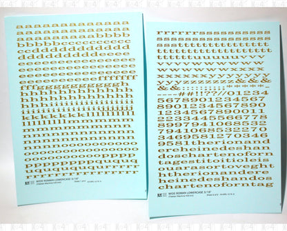Lowercase Wide Roman Letter Number Alphabet
