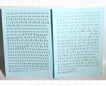 Lowercase Wide Roman Letter Number Alphabet