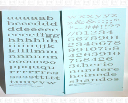 Lowercase Wide Roman Letter Number Alphabet