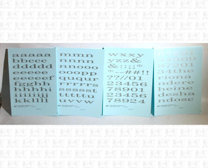 Lowercase Wide Roman Letter Number Alphabet