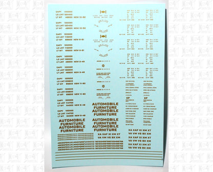 40 To 50 Ft Boxcar Gothic Font Dimensional Data Set