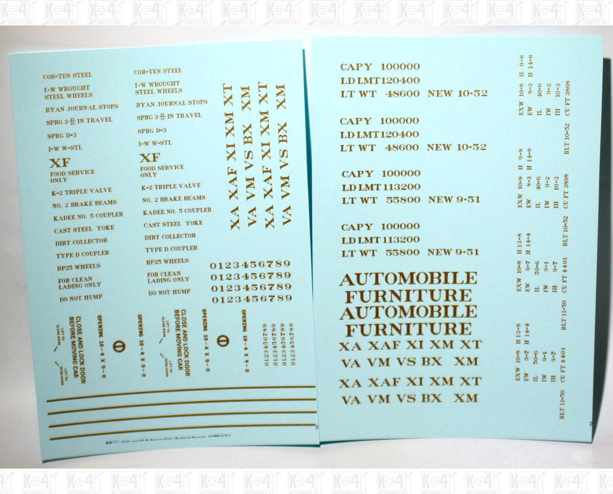 40 To 50 Ft Boxcar Roman Font Dimensional Data Set