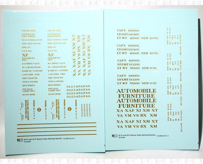 40 To 50 Ft Boxcar Roman Font Dimensional Data Set