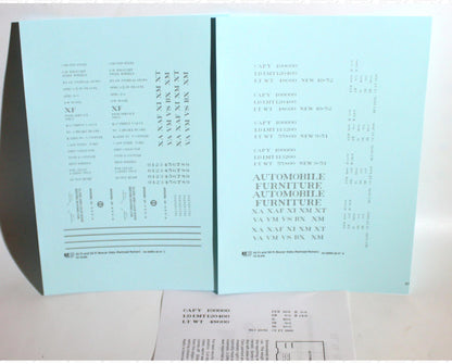 40 To 50 Ft Boxcar Roman Font Dimensional Data Set