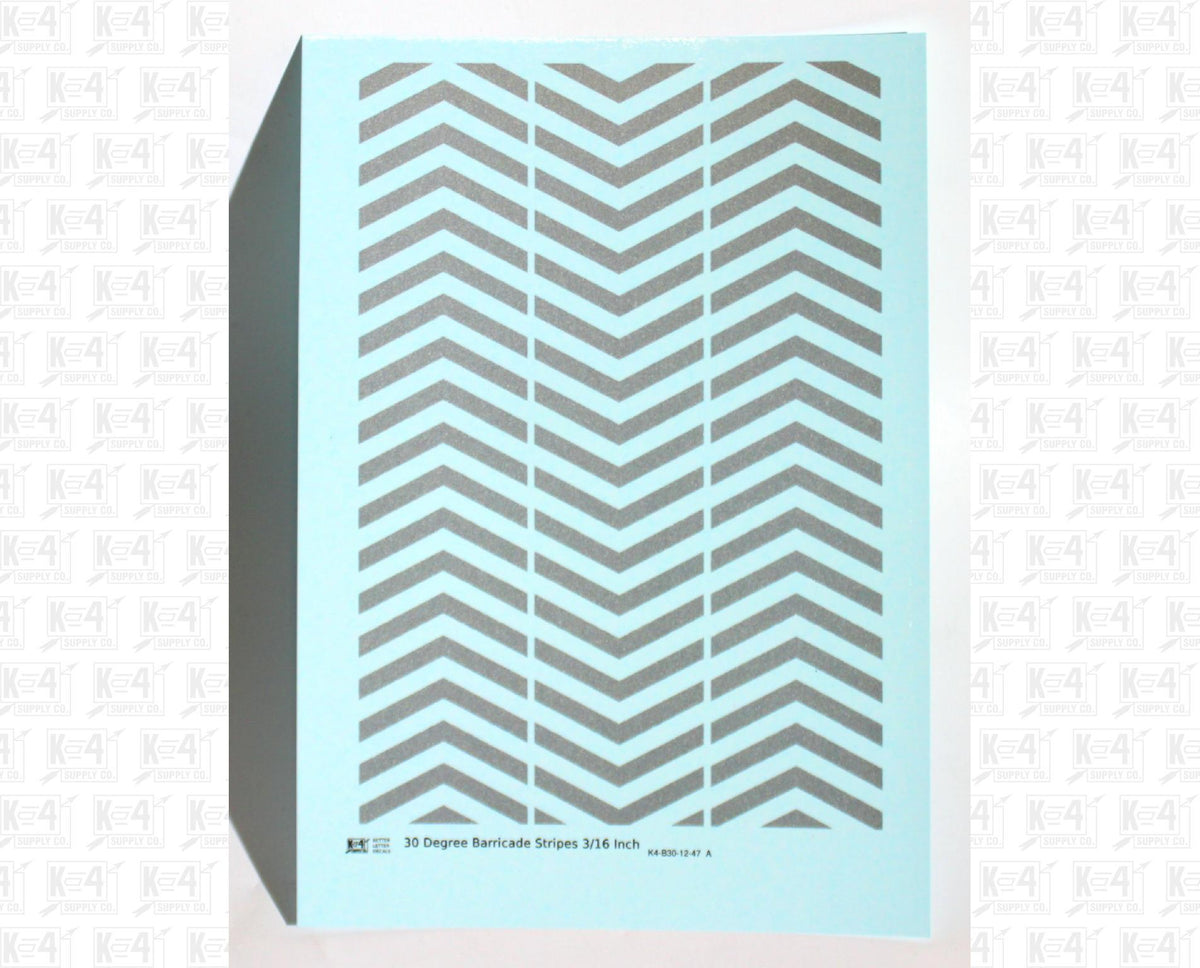 30 Degree Diagonal Barricade Stripes