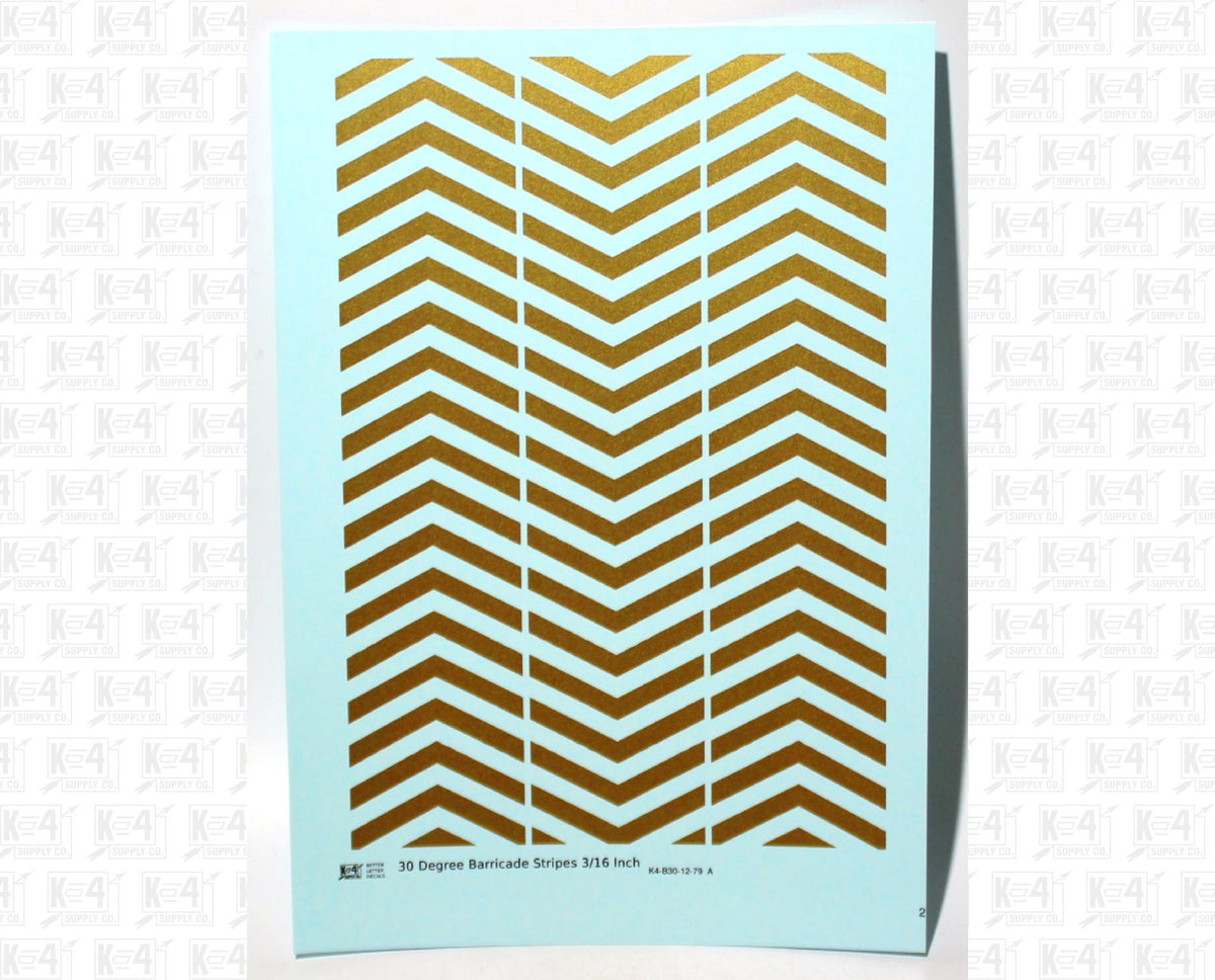 30 Degree Diagonal Barricade Stripes