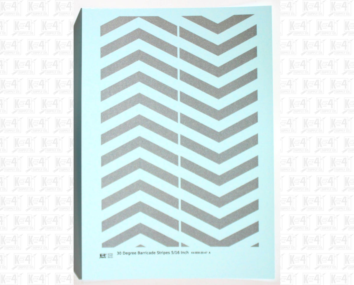 30 Degree Diagonal Barricade Stripes