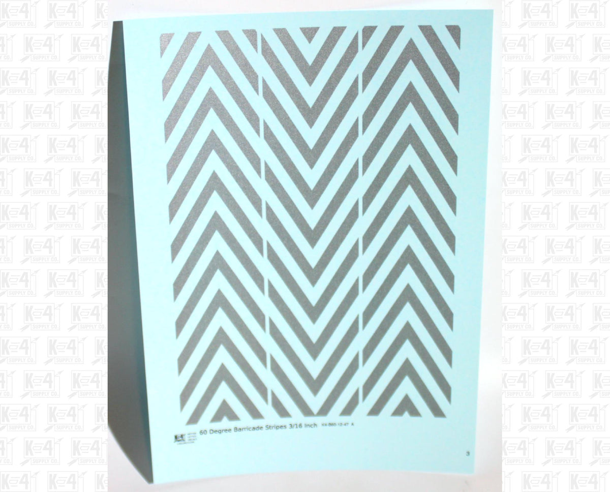60 Degree Diagonal Barricade Stripes