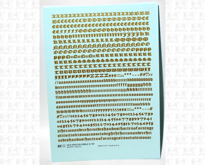 Old English Bible Letter Number Alphabet