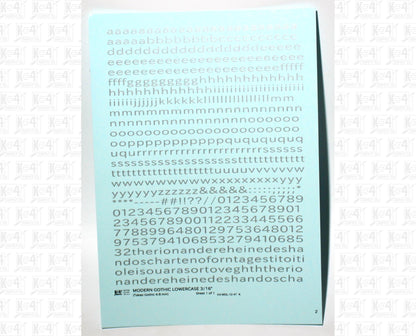 Lowercase Modern Gothic Letter Number Alphabet