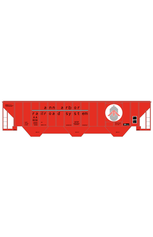 Ann Arbor 4750 Cuft Thrall Covered Hopper Black and White