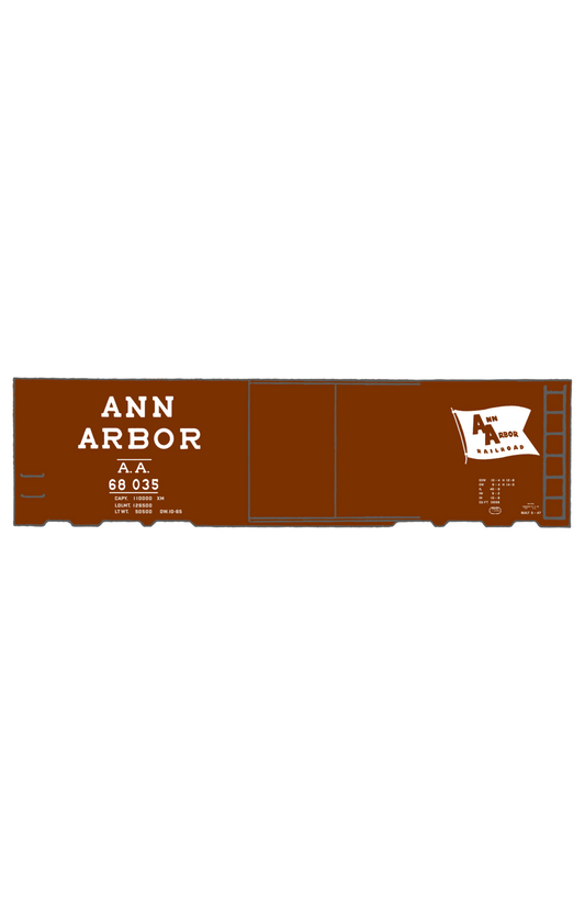 Ann Arbor 40 Ft Boxcar White Large Flag