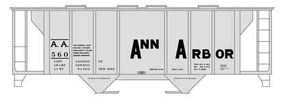 Ann Arbor Covered Hopper Black 500 Series
