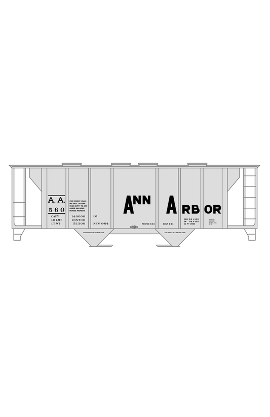 Ann Arbor Covered Hopper Black 500 Series