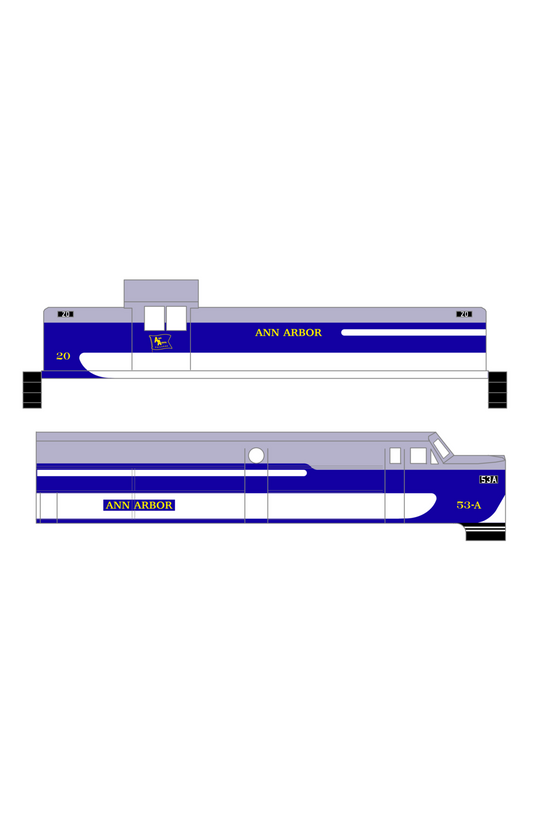 Ann Arbor ALCO FA-2 Or RS1 Locomotive White and Yellow