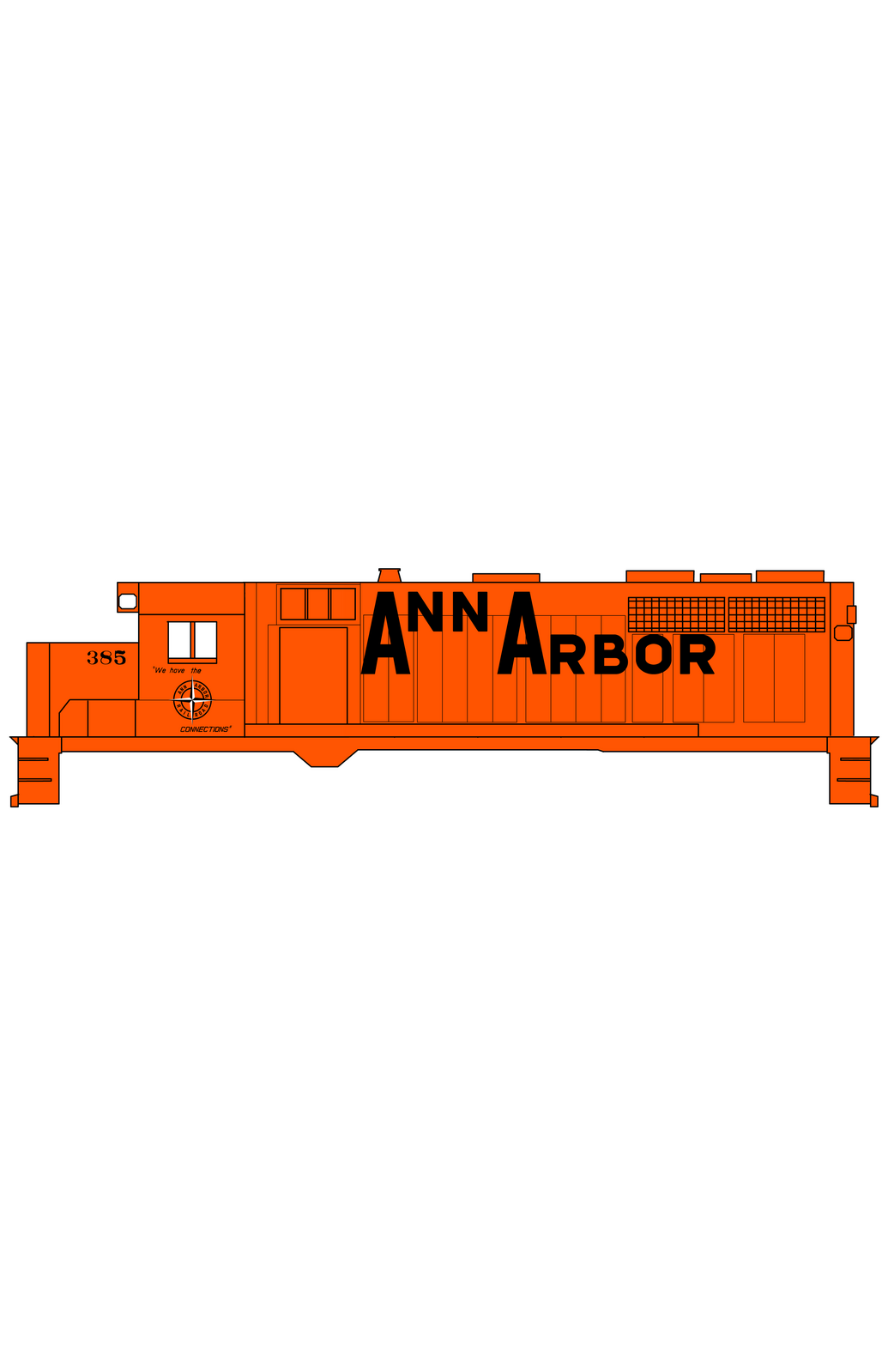 Ann Arbor Diesel Locomotive Black
