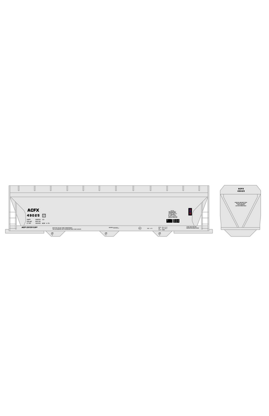 Data Only ACF Center Flow Covered Hopper Black