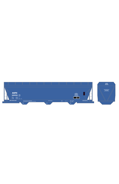 Data Only ACF Center Flow Covered Hopper White