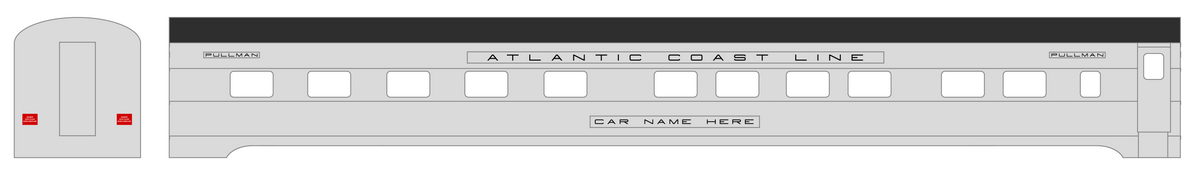 Atlantic Coast Line Streamlined Passenger Car Black Sleepers Diners #1