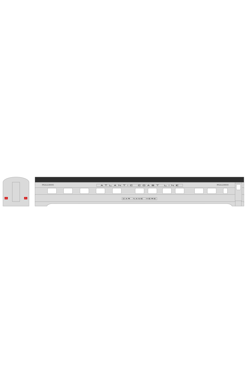 Atlantic Coast Line Streamlined Passenger Car Black Sleepers Diners #2