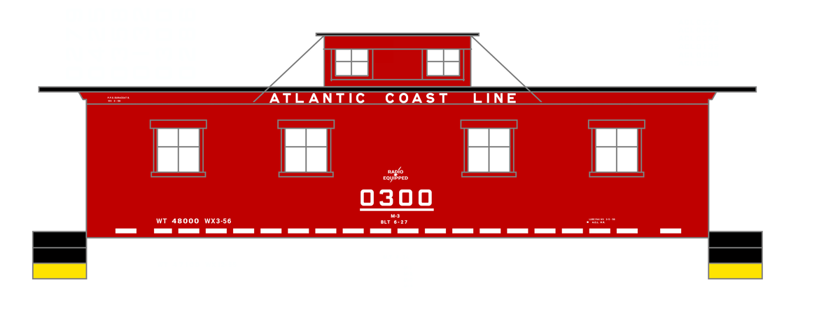 Atlantic Coast Line Caboose White