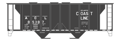 Atlantic Coast Line Covered Hopper White