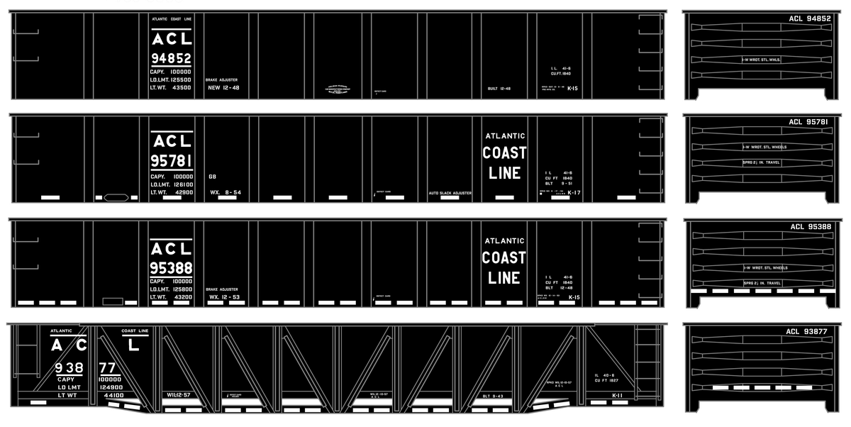 Atlantic Coast Line 41 Ft Gondola White