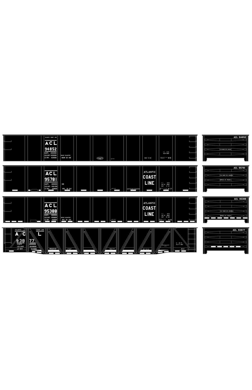 Atlantic Coast Line 41 Ft Gondola White