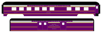 Atlantic Coast Line Heavyweight Passenger Car Silver Coach Baggage RPO