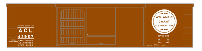 Atlantic Coast Line Despatch 40 Watermelon Boxcar Gothic Font 