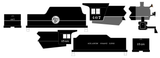 Atlantic Coast Line Steam Locomotive White  - Decal