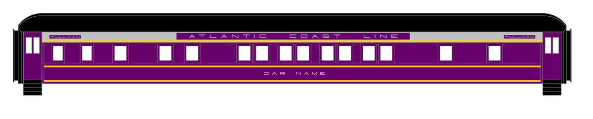 Atlantic Coast Line Heavyweight Passenger Car Silver Pullman Cars