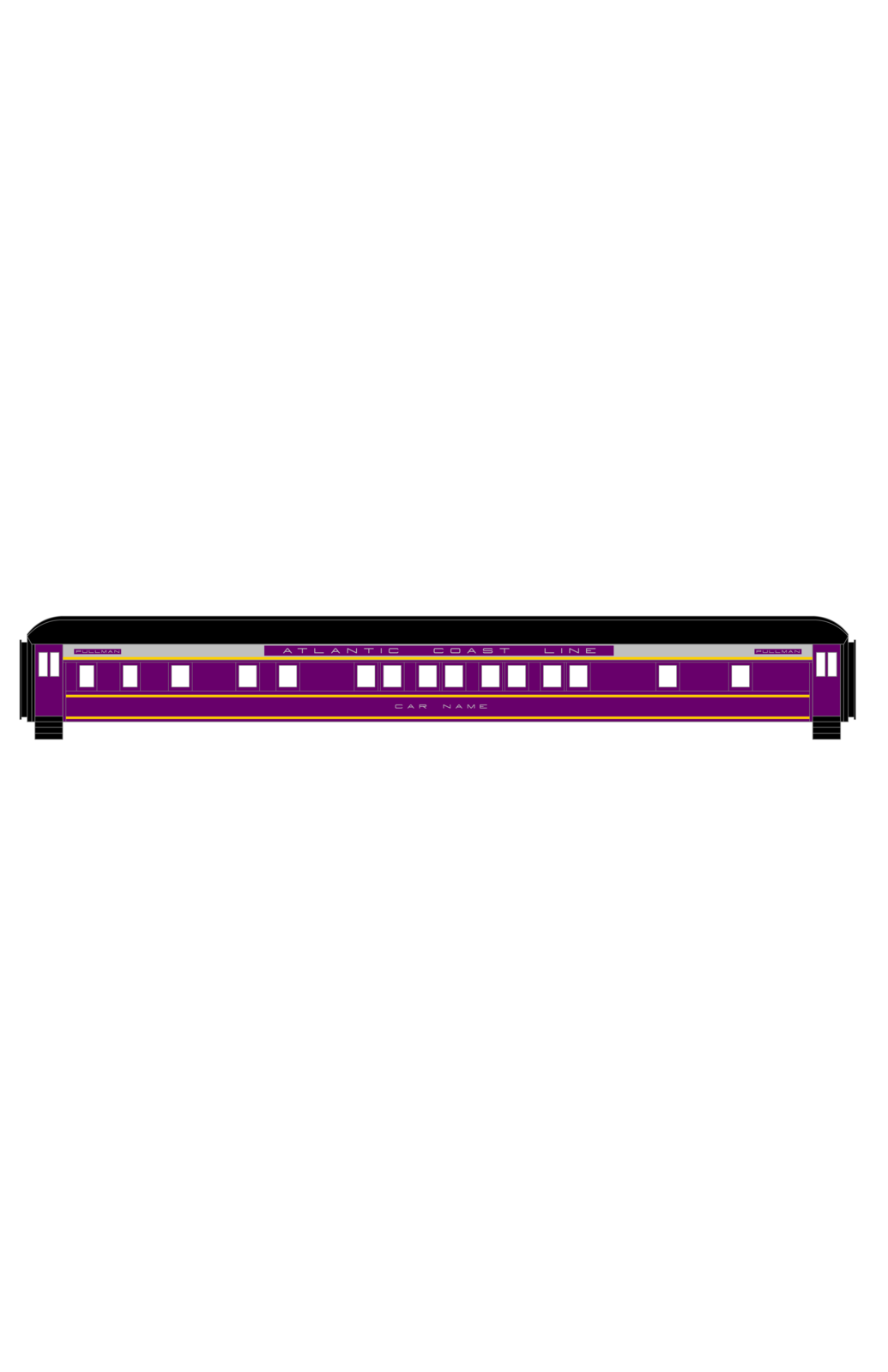 Atlantic Coast Line Heavyweight Passenger Car Silver Pullman Cars