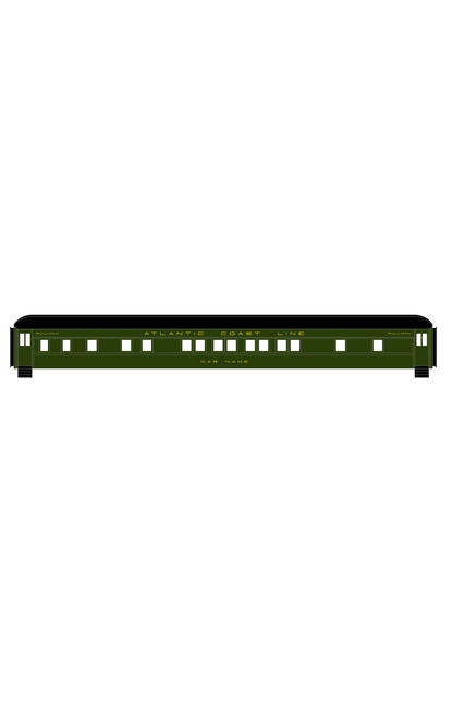 Atlantic Coast Line Heavyweight Passenger Car Yellow Pullman Cars
