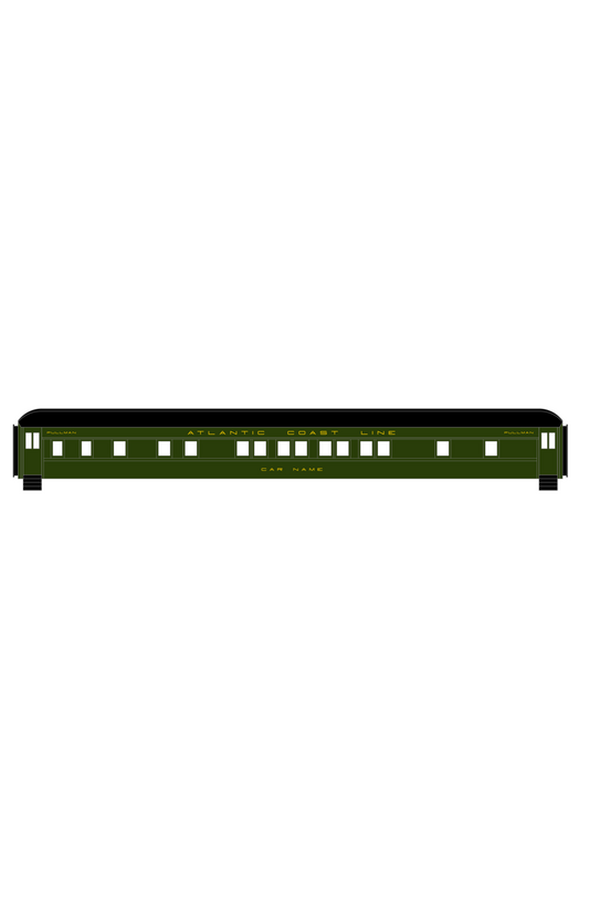 Atlantic Coast Line Heavyweight Passenger Car Yellow Pullman Cars