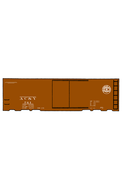 Akron Canton and Youngstown 40 Ft Boxcar White ACY