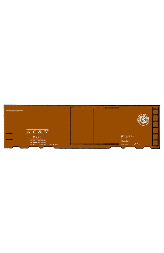 Akron Canton and Youngstown 40 Ft Boxcar White ACY