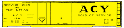 Akron Canton and Youngstown 50 Ft Boxcar Black ACY