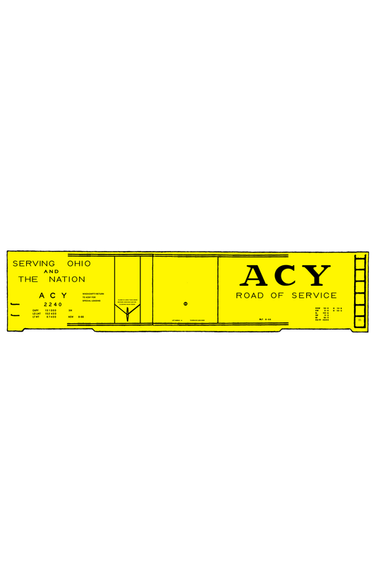 Akron Canton and Youngstown 50 Ft Boxcar Black ACY