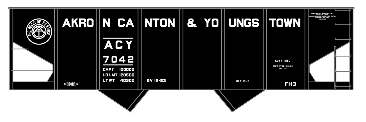 Akron Canton and Youngstown USRA Twin Hopper White ACY