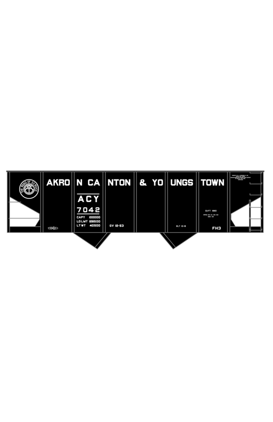 Akron Canton and Youngstown USRA Twin Hopper White ACY