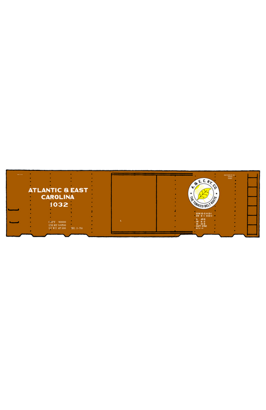 Atlantic & East Carolina 40 Ft Boxcar White Tobacco Belt Route