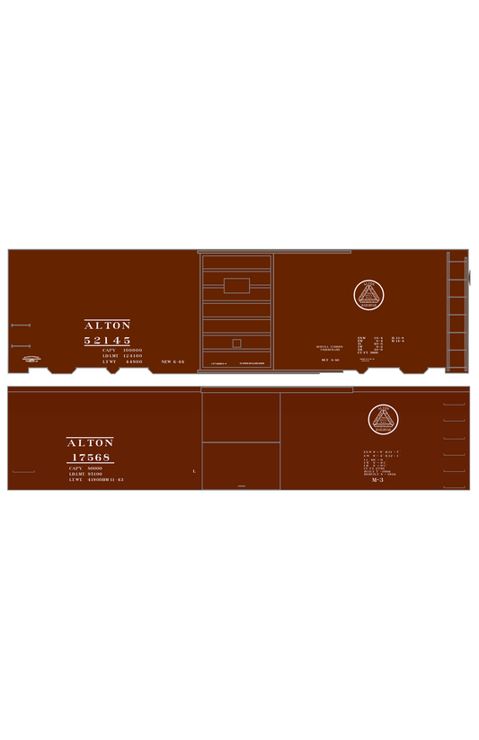 Alton Railroad 40 Ft Boxcar White