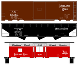 Allegheny Midland Hopper Boxcar Or Caboose White and Black  - Decal